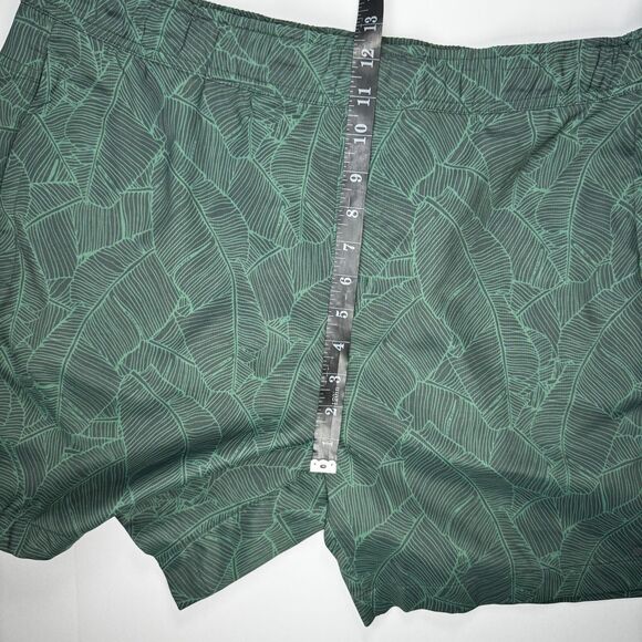 Mack Weldon Swim Trunk Mens Extra Large Green Tropical Drawstring Elastic Waist - Picture 13 of 14